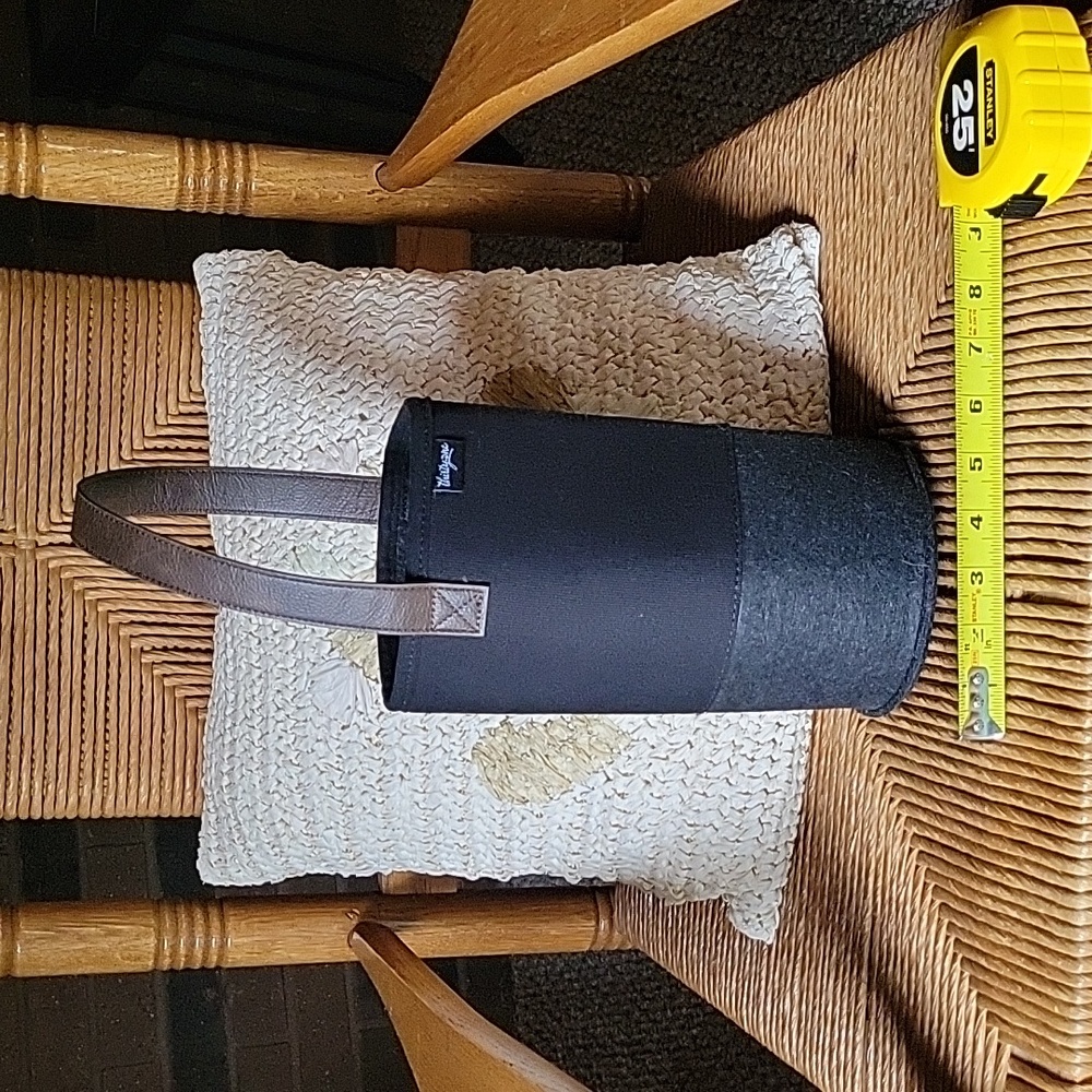 Thirty-one wine tote, black/gray/brown